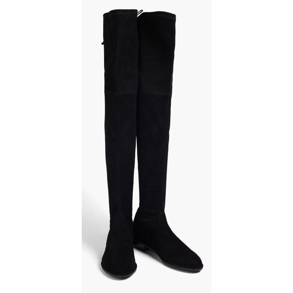 Stuart Weitzman Lowland Black Suede Over The Knee Boots Size 6.5M